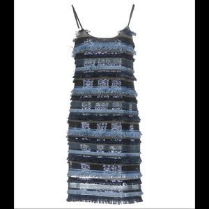 Twenty Easy by KAOS Blue Sequin Fringe Dress, 4